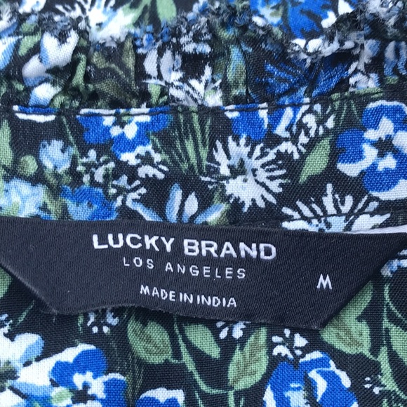 Adorable Lucky Brand boho blouse M - Picture 5 of 6